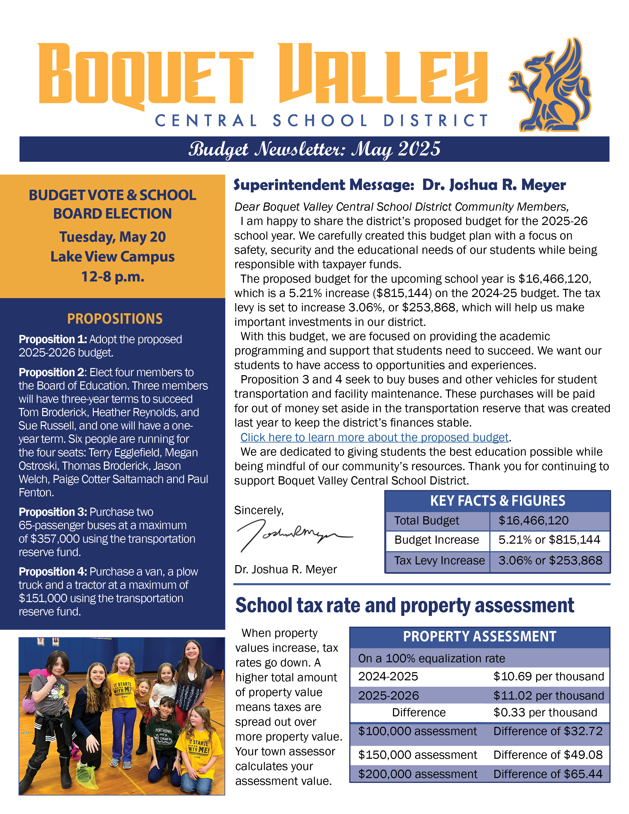Screenshot of newsletter page 1. 